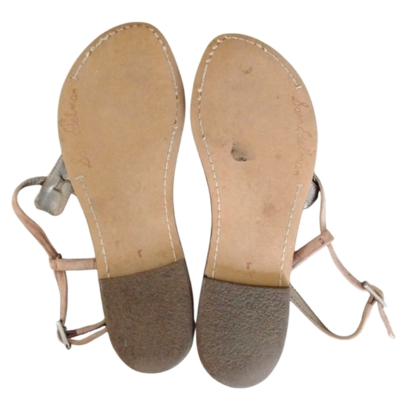 Sam Edelman T-Strap Suede Thong Gigi Sandal in Nude Size 8 - Picture 7 of 9